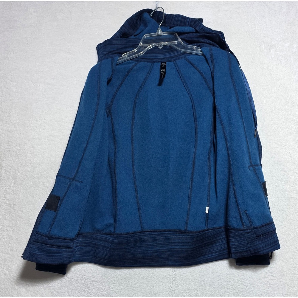 90 Degree by Reflex Women's Blue Space Dye Full Zip Hoodie Fleece Lined Medium - Picture 7 of 11